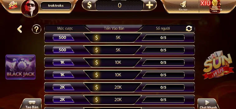 Hướng Dẫn Chơi Black Jack Tại SunWin Nhận Thưởng Lớn Mỗi Ngày
